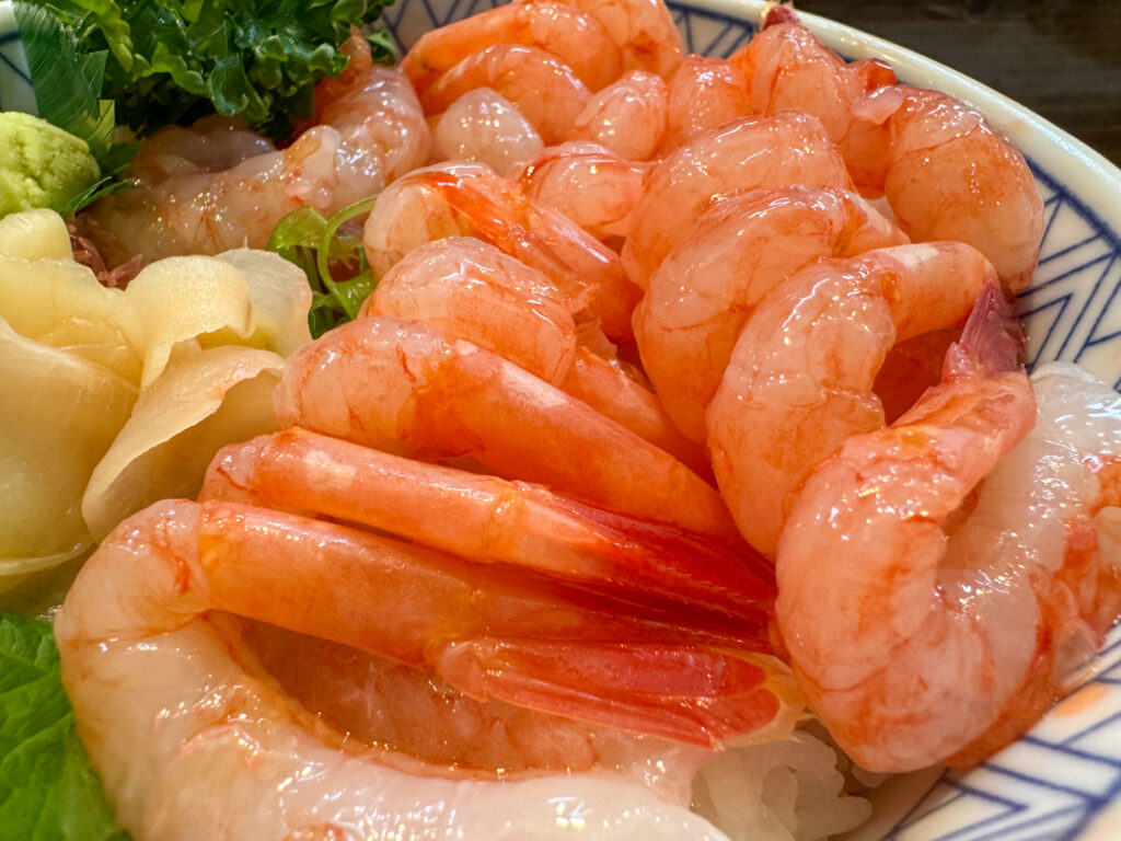 増毛の甘えび丼